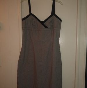 Ann Taylor black and white small checkered dress